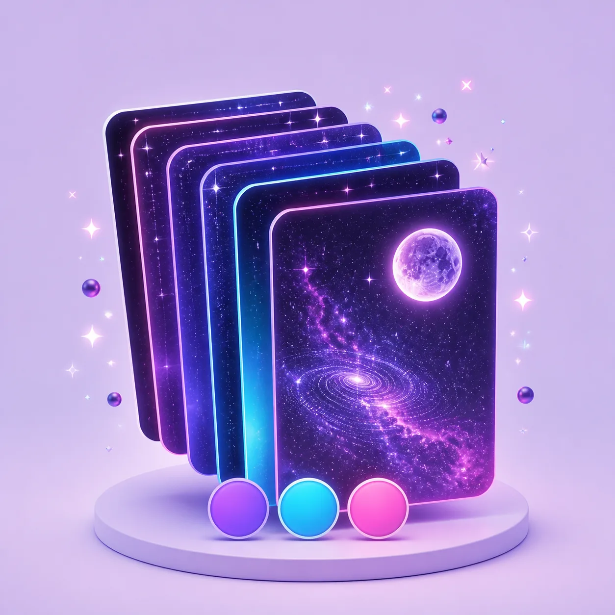 Customizable cosmic-theme graphic panels