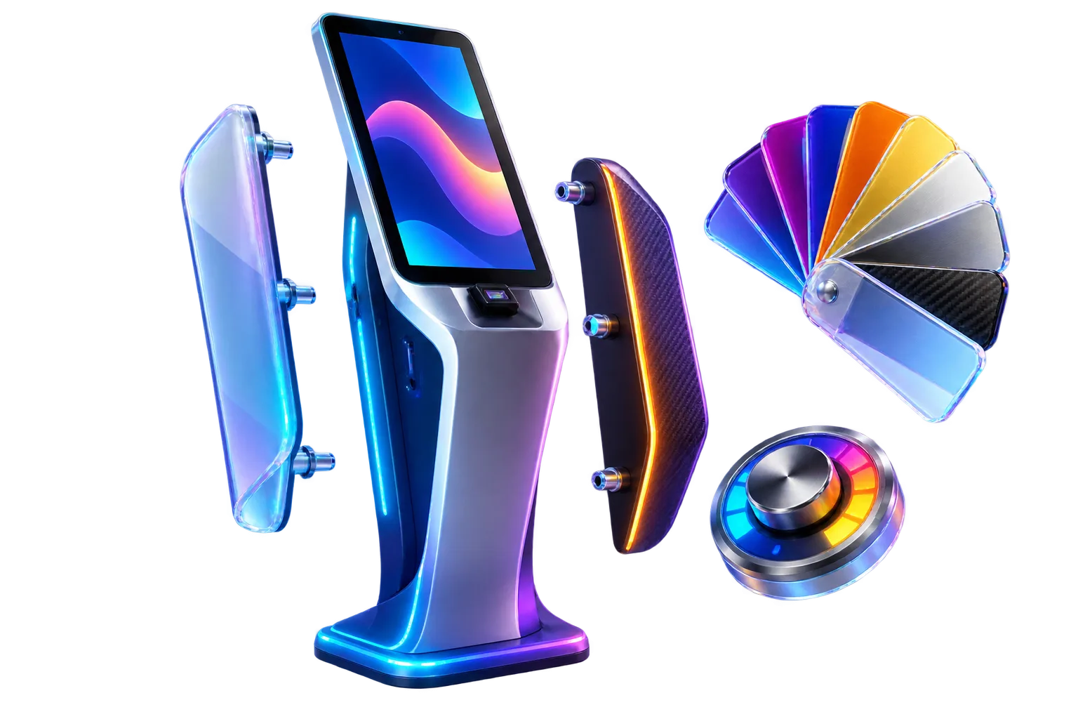 Modular interactive kiosk customization options