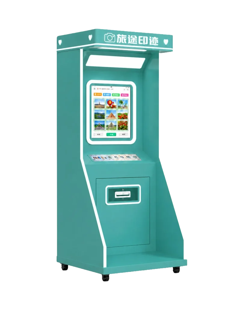 Photo magnet kiosk shown in supplied product material