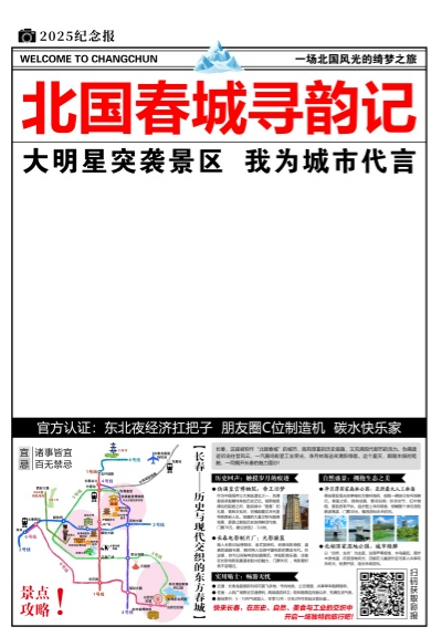 Changchun travel newspaper photo template