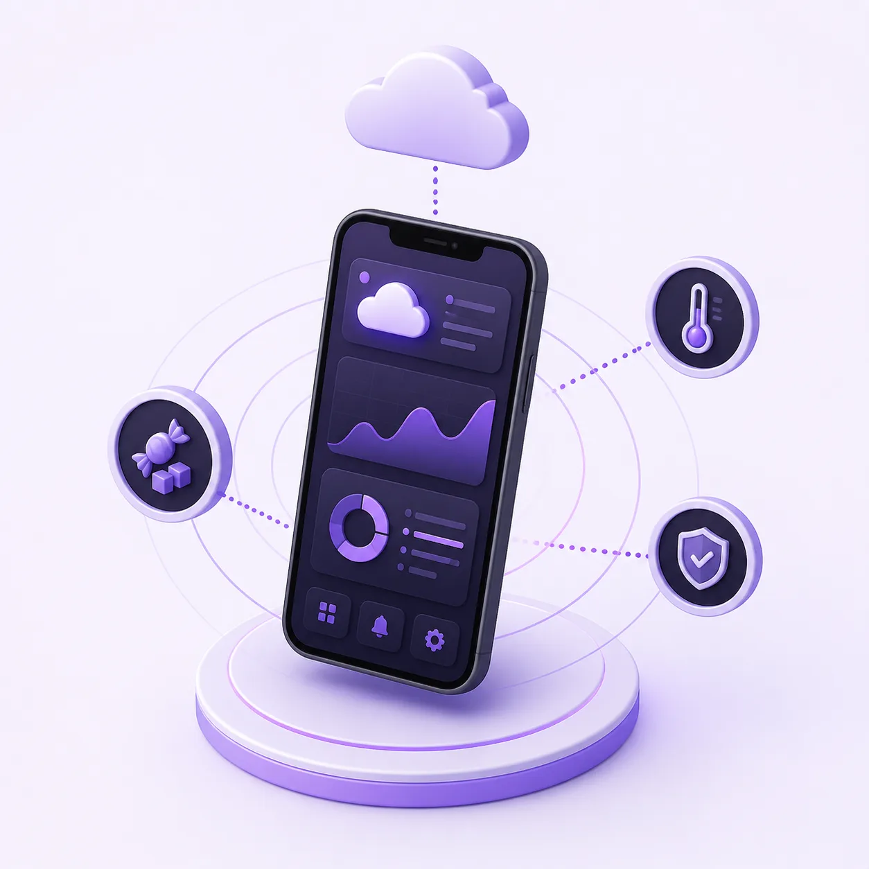 Concept diagram for mobile backend remote management
