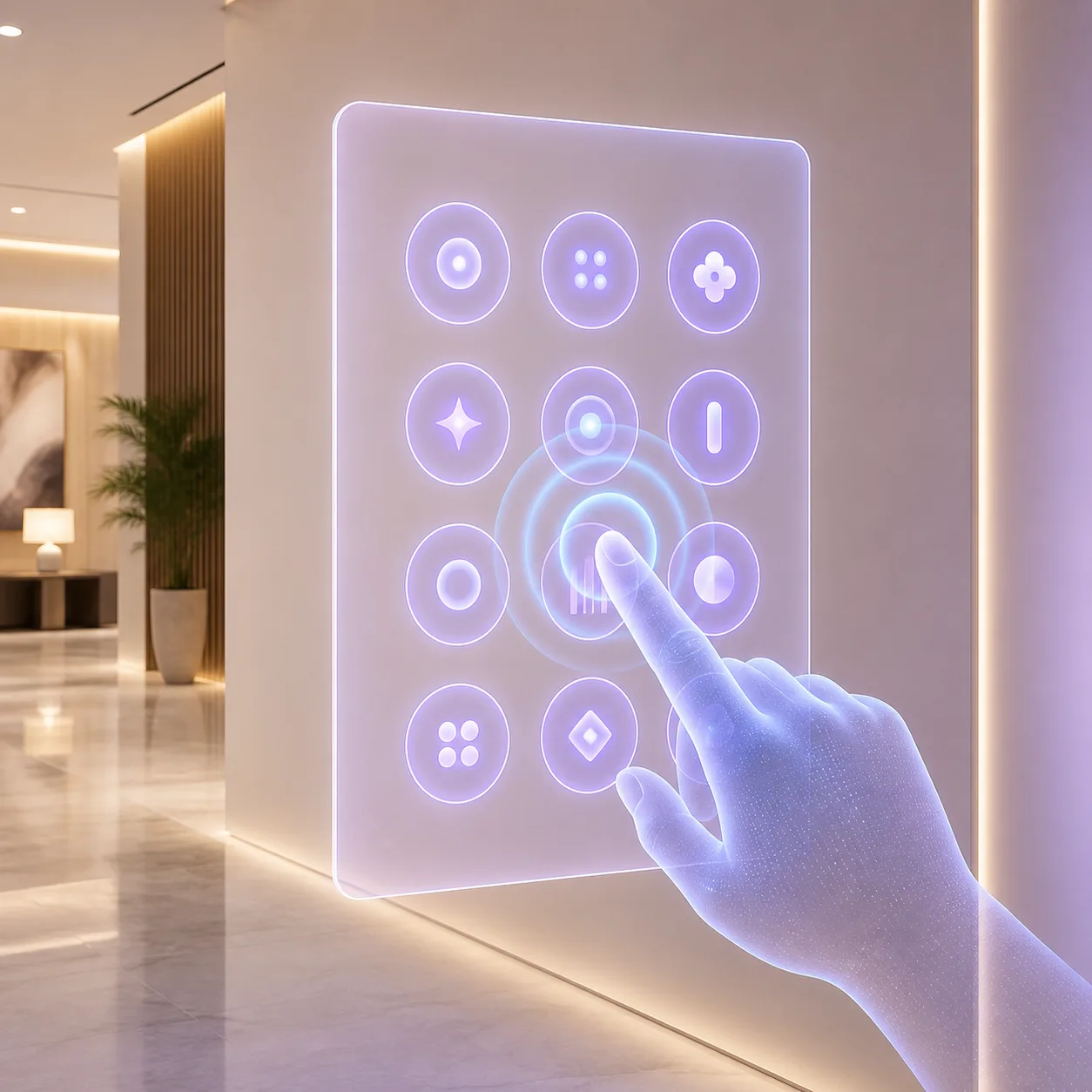 Application-scene feature visual for Vertical Touch Interface